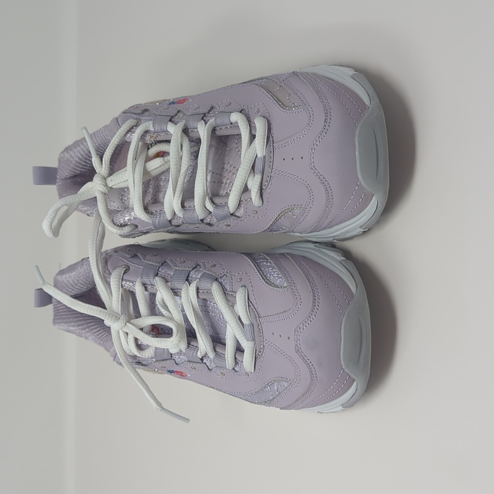 NWOT Skechers Lavender Chunky Floral-Embroidered Sneakers - Picture 5 of 12